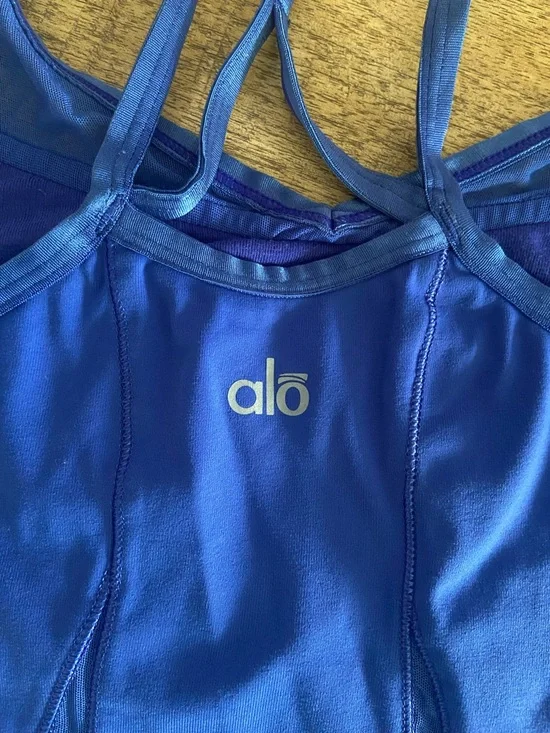 alo yoga womens medium Royal Blue Strappy Active Tank - Picture 2 of 8